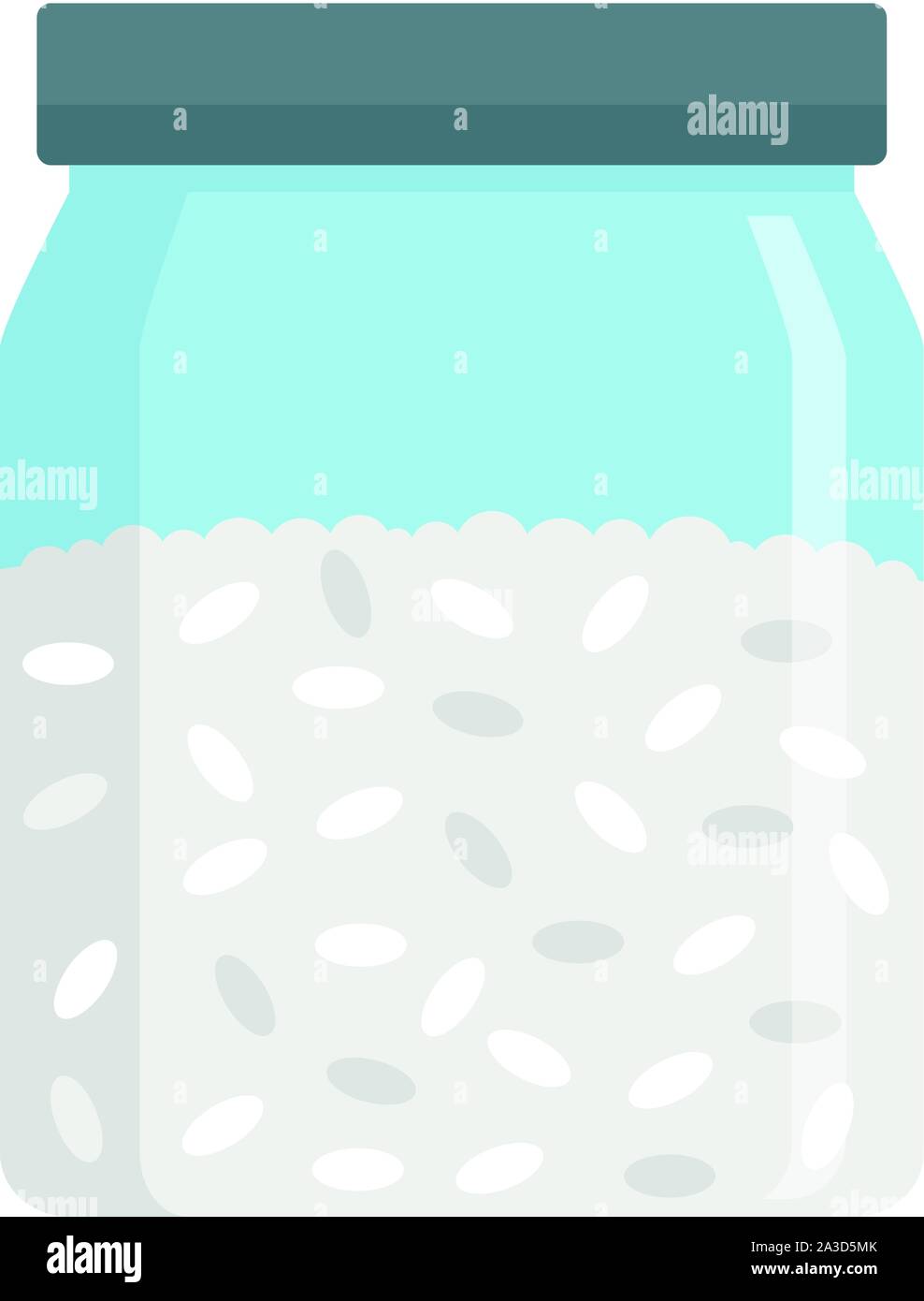 Kitchen rice jar icon. Flat illustration of kitchen rice jar vector ...