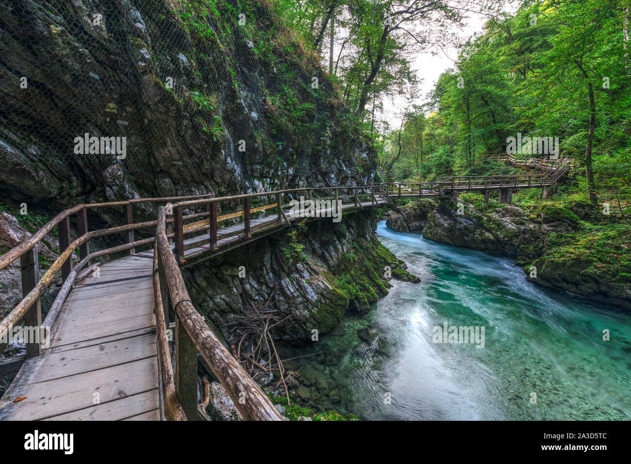 Vintgar Gorge, Bled, Upper Carniola, Slovenia, Europe Stock Photo