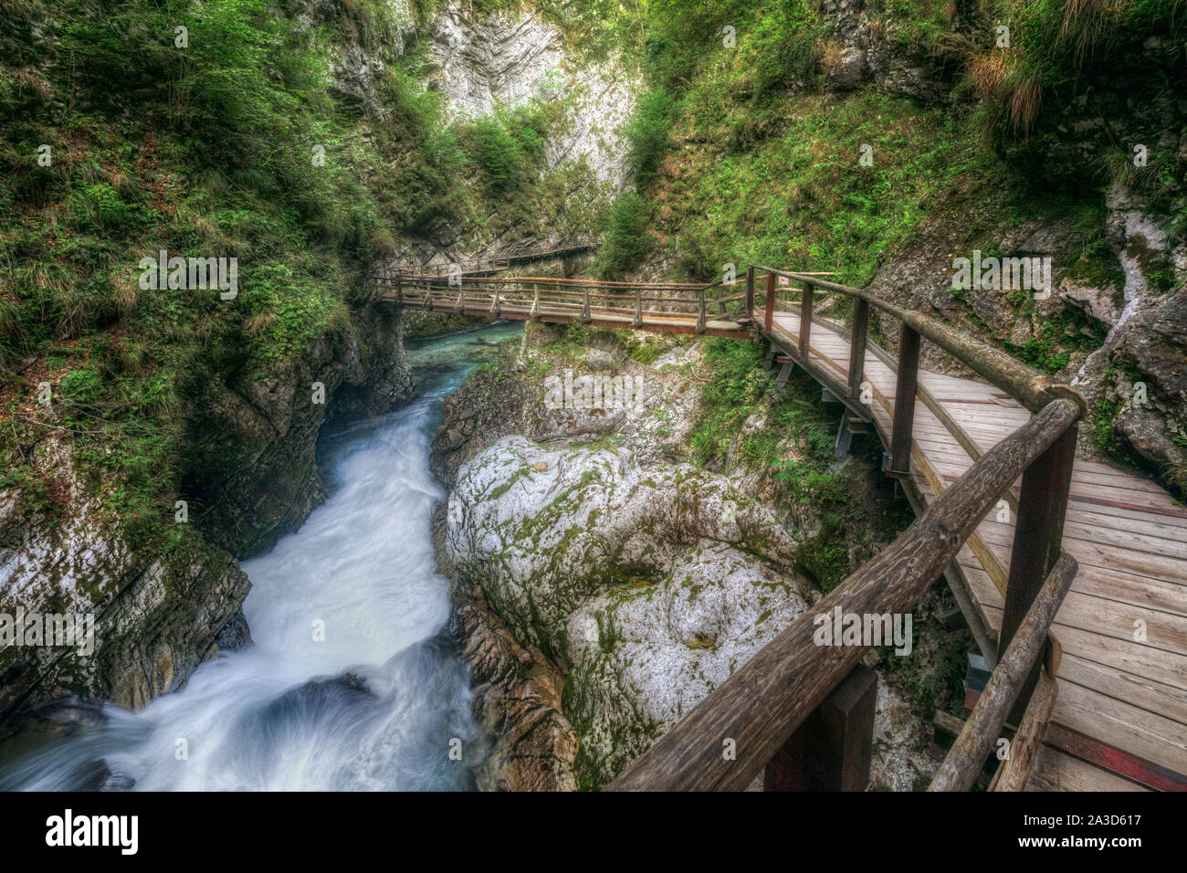Vintgar Gorge, Bled, Upper Carniola, Slovenia, Europe Stock Photo
