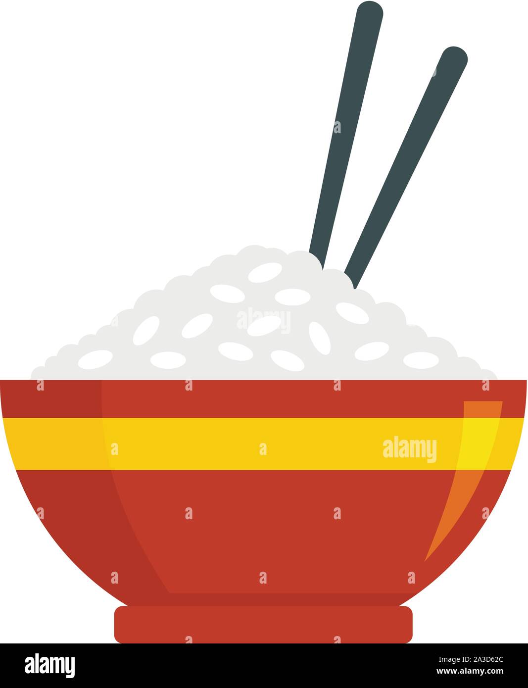Japan rice bowl icon. Flat illustration of japan rice bowl vector icon