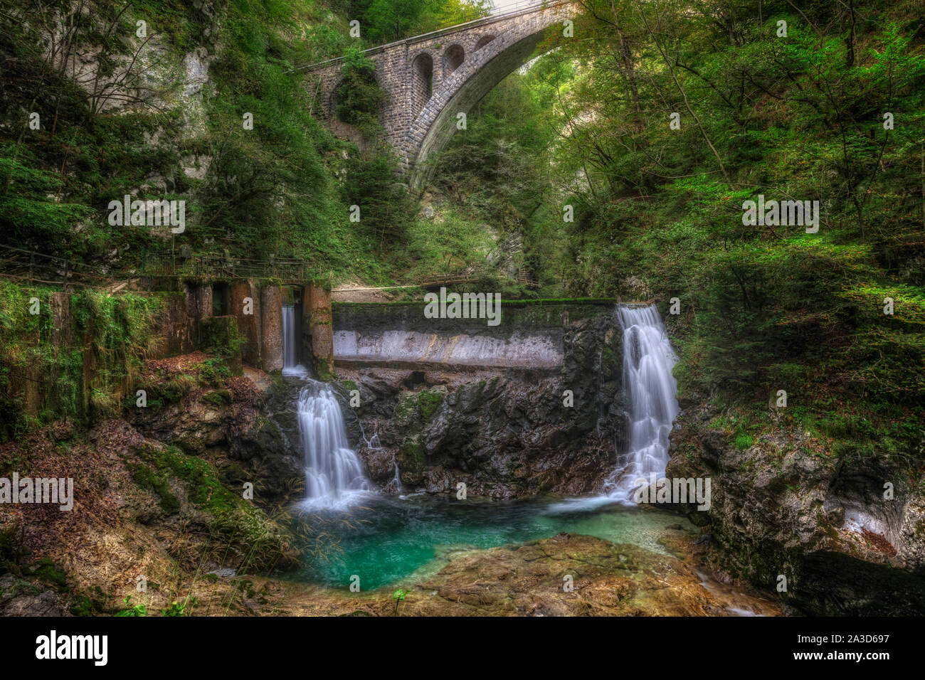 Vintgar Gorge, Bled, Upper Carniola, Slovenia, Europe Stock Photo