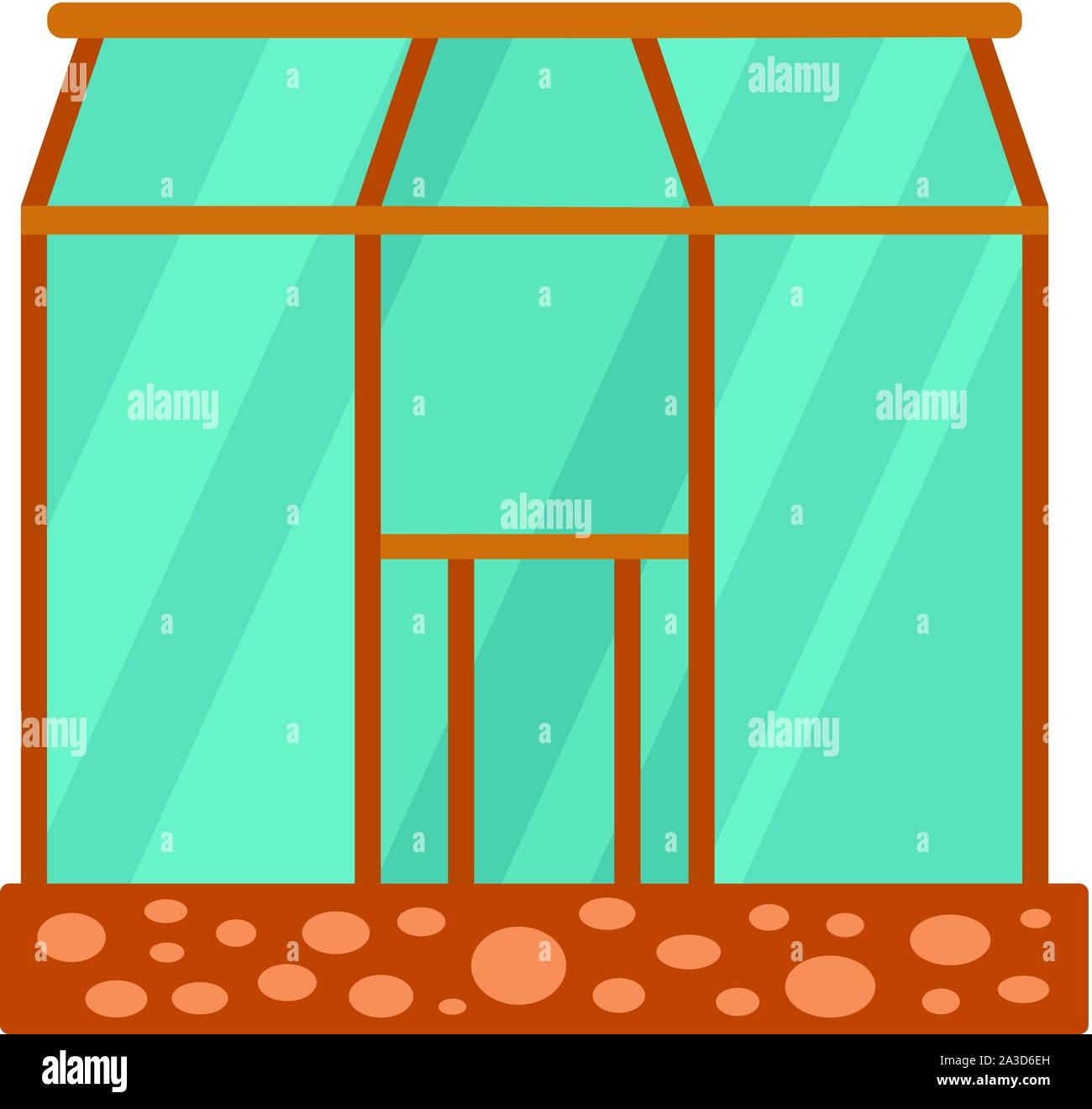 Glasshouse icon. Flat illustration of glasshouse vector icon for web design Stock Vector