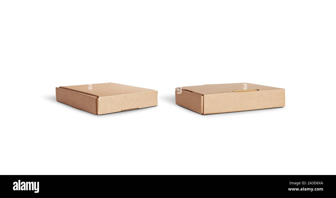 Blank craft accessory box mock up lying isolated, different sides Stock Photo