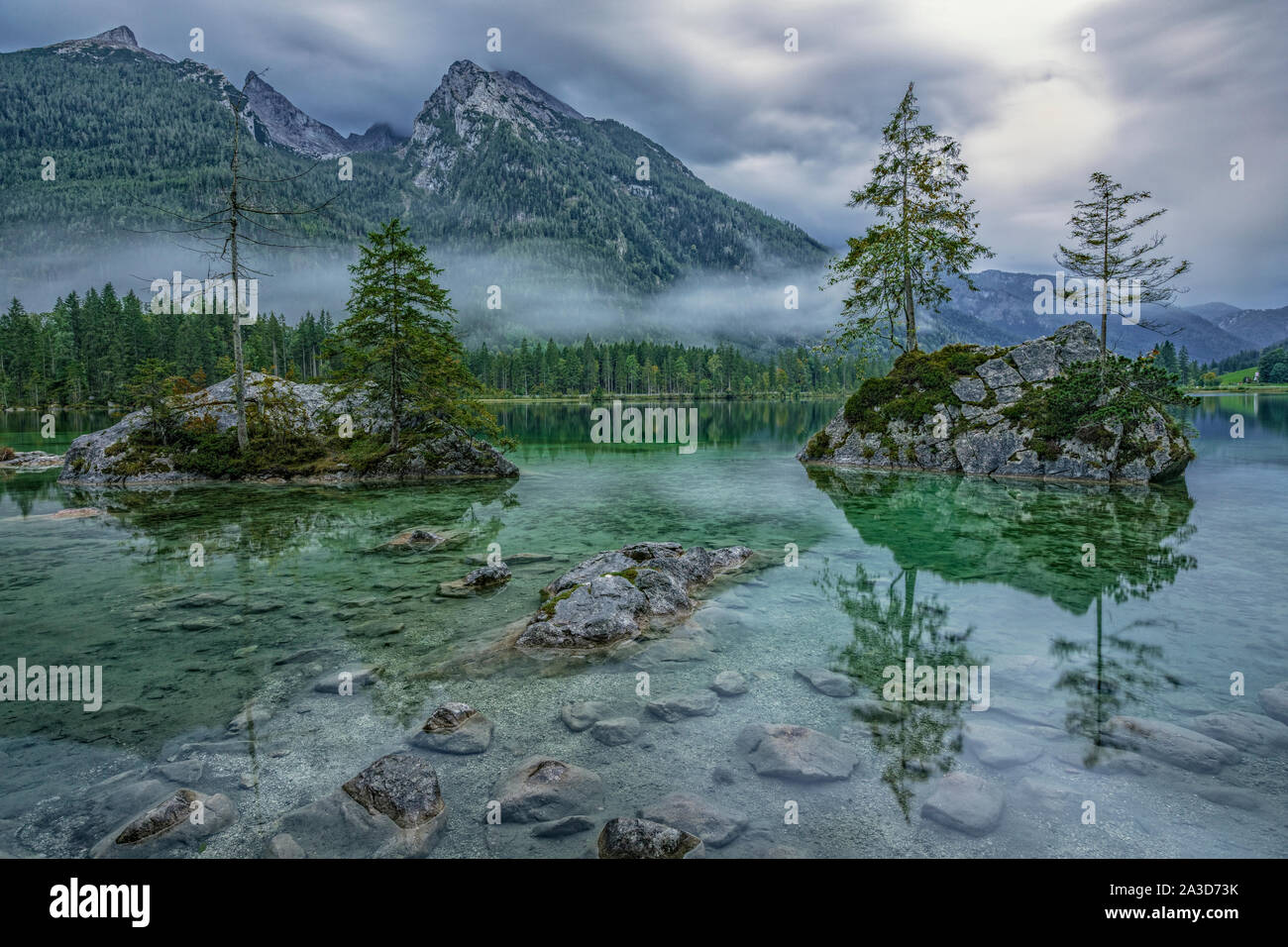 Hintersee, Ramsau, Berchtesgaden, Bavaria, Germany, Europe Stock Photo