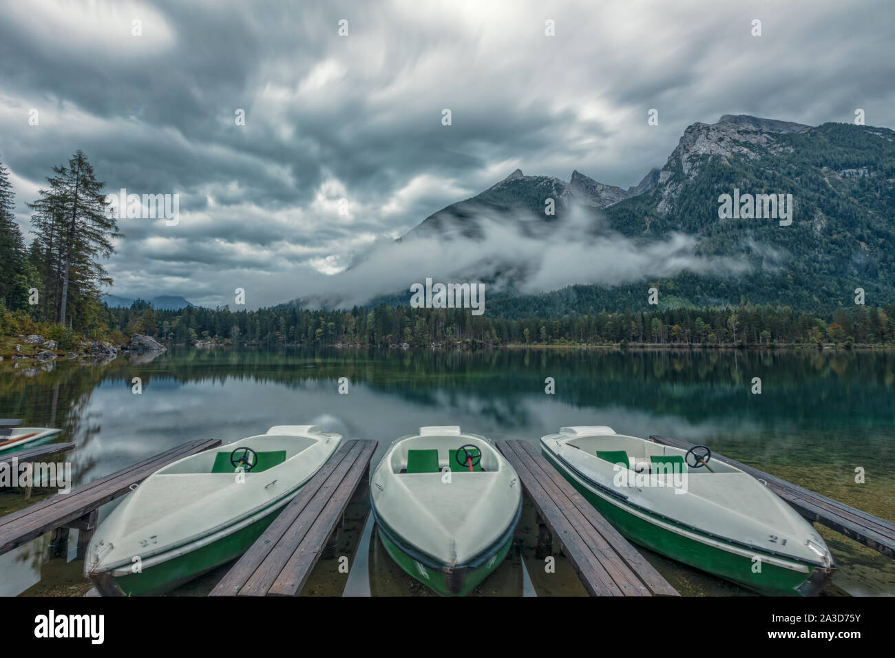 Hintersee, Ramsau, Berchtesgaden, Bavaria, Germany, Europe Stock Photo