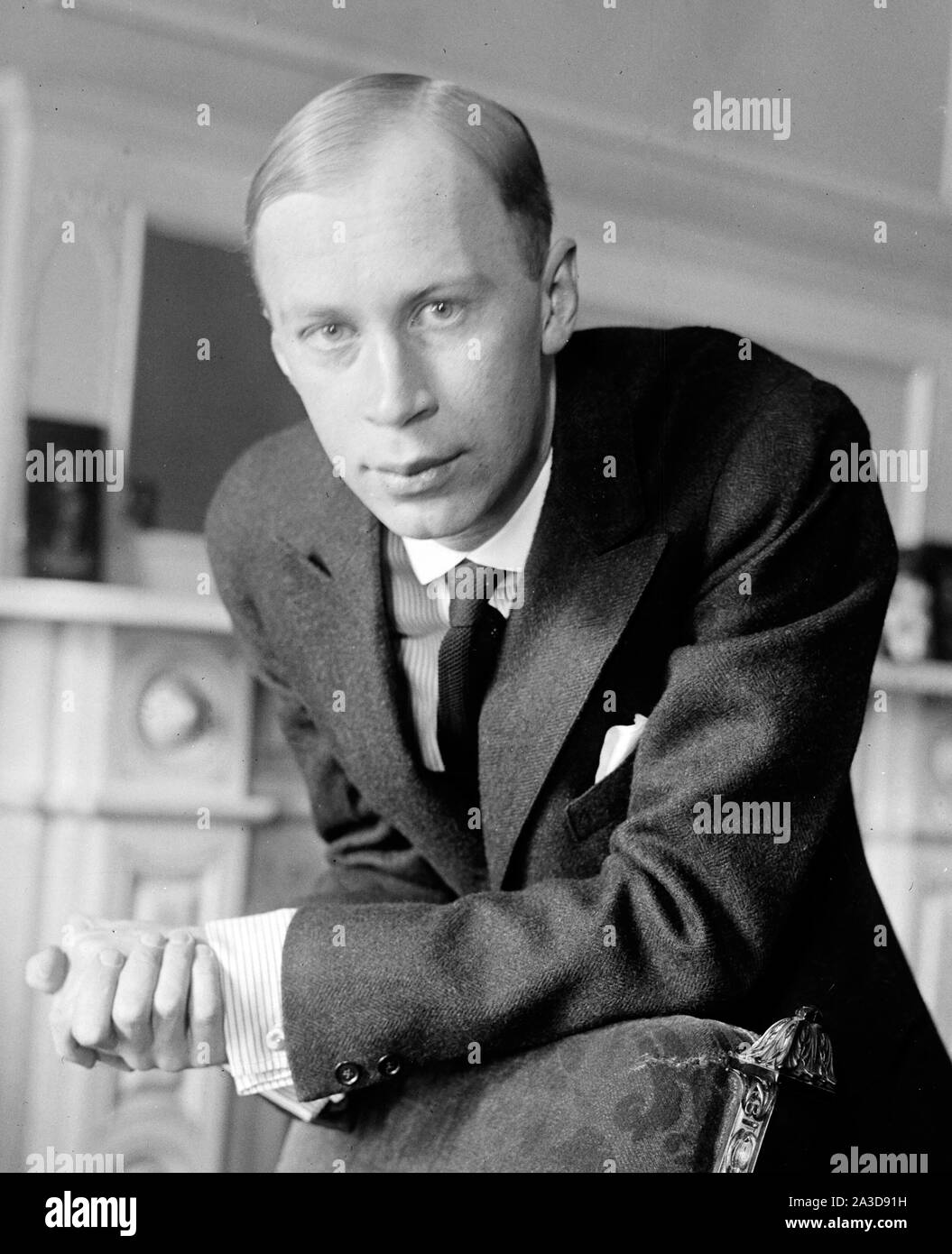 SERGEI PROKOFIEV (1891-1953) Russian Soviet composer in New York in 1918. Photo: Bains News Service. Stock Photo