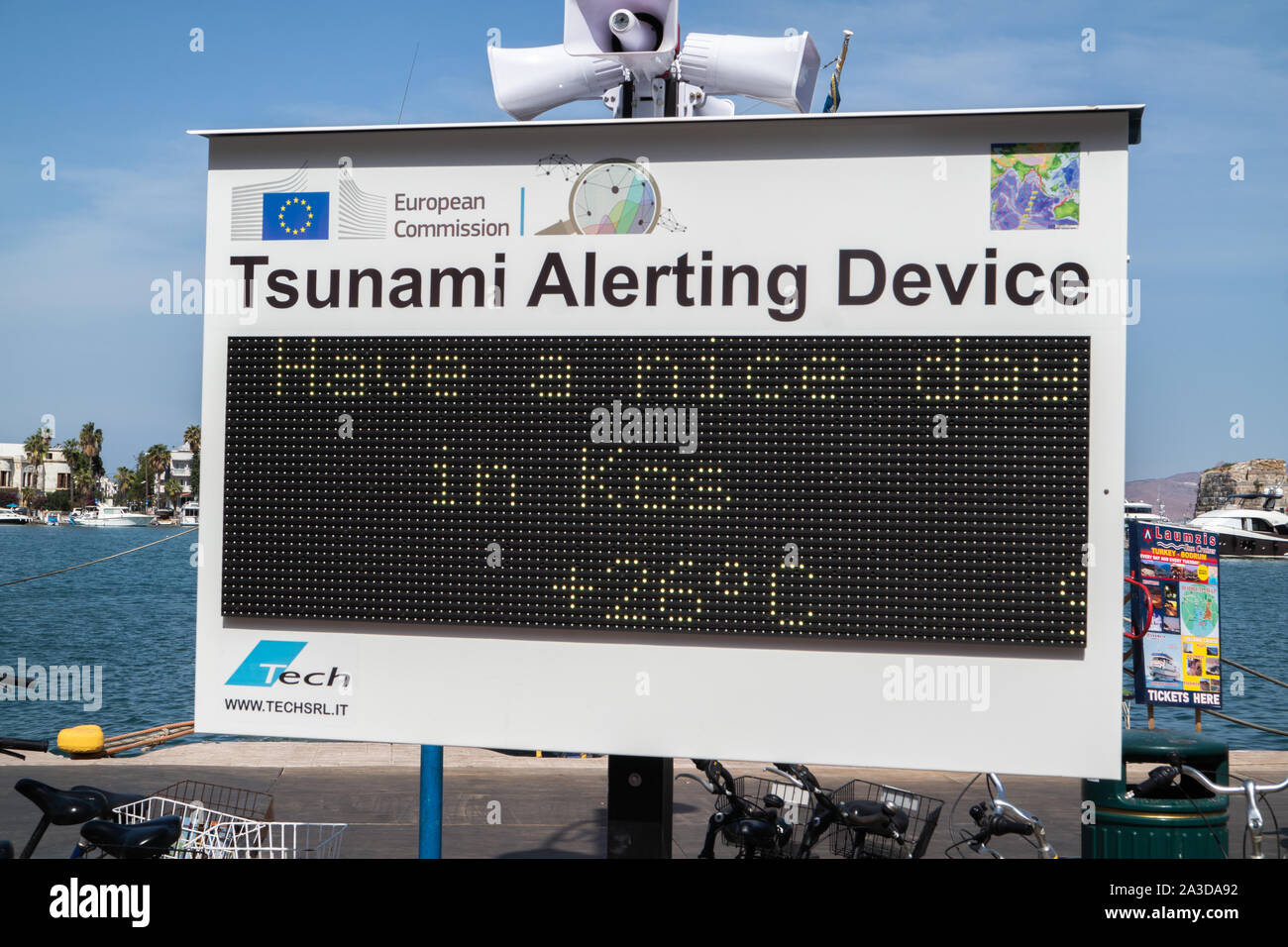 tsunami alerting device, early warning Stock Photo Alamy