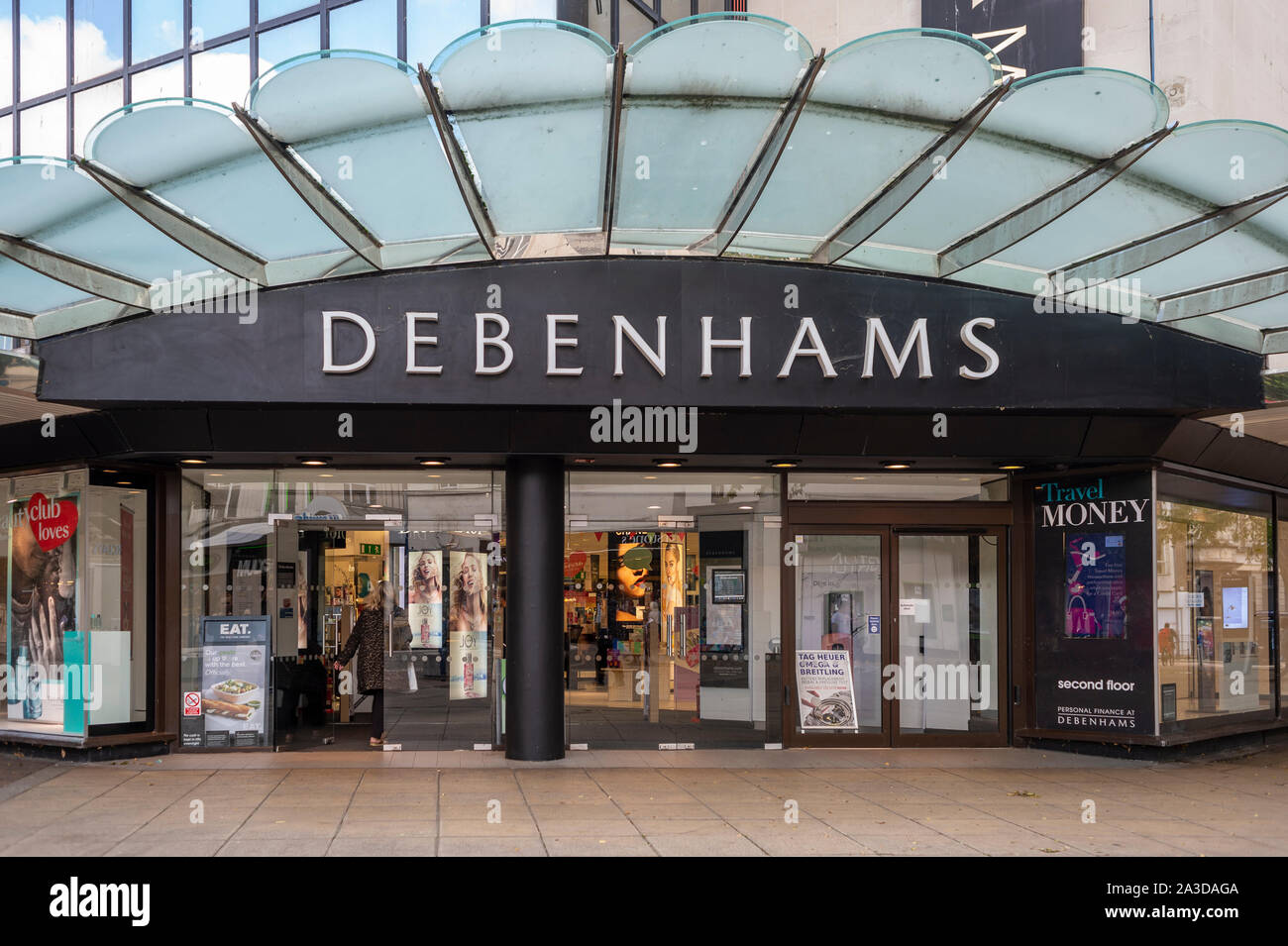 Debenhams department store, entrance Stock Photo