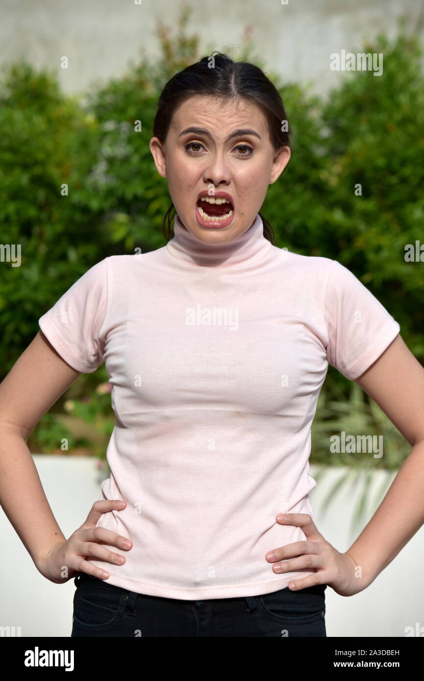 Beautiful young woman looks hi-res stock photography and images - Alamy