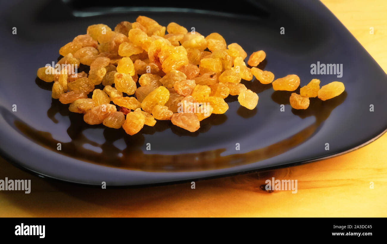 Even dry raisins look very juicy and attractive in macro version. Dried ...