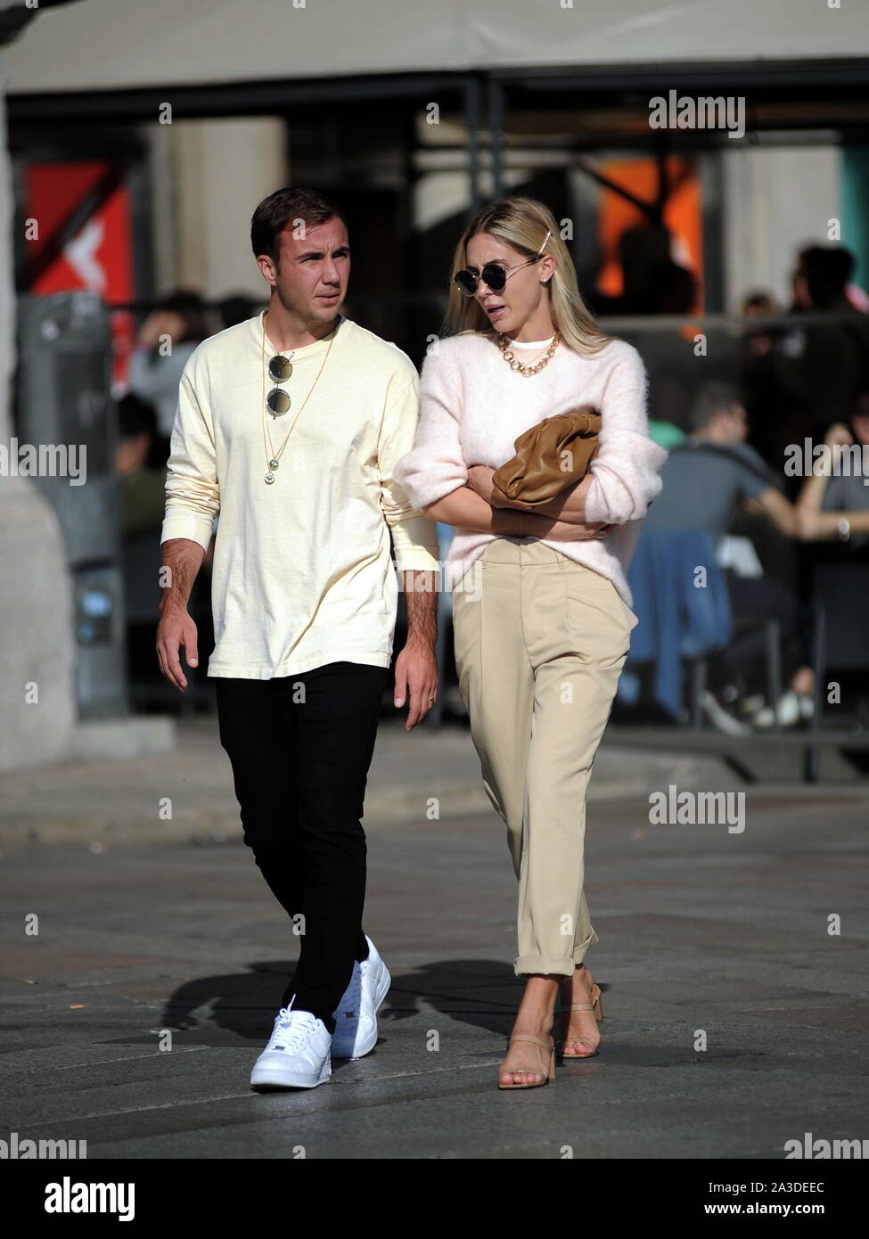 Milan Mario Gotze And Wife Ann Kathrin Brommel Mario Gotze German Footballer Of Borussia Dortmund And Of The National Team Of Germany Caught A Glimpse Of The Streets Of The Center With Milan Mario Gotze And Wife Ann Kathrin Brommel Mario Gotze German Footballer Of Borussia Dortmund And Of The National Team Of Germany Caught A Glimpse Of The Streets Of The Center With