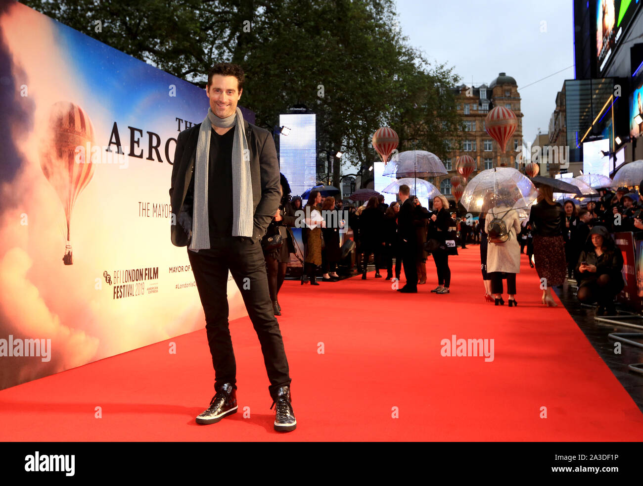 Todd Lieberman attending the UK Premiere of The Aeronauts as part of the BFI London Film Festival 2019 held at the Odeon Luxe, Leicester Square in London. Stock Photo