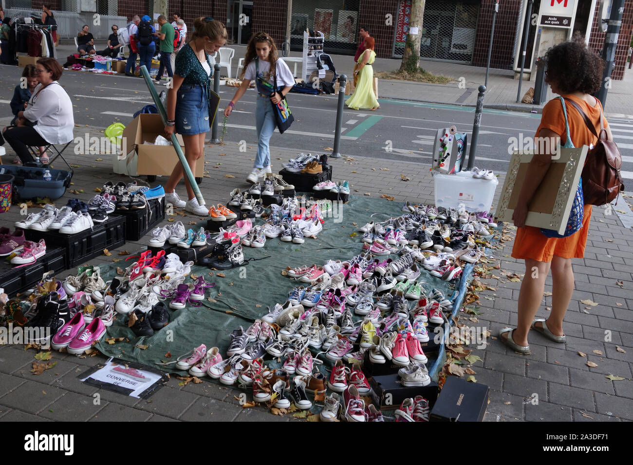 used Converse All Stars for sale at Lille Braderie 2019, Lille France Europe  Stock Photo - Alamy