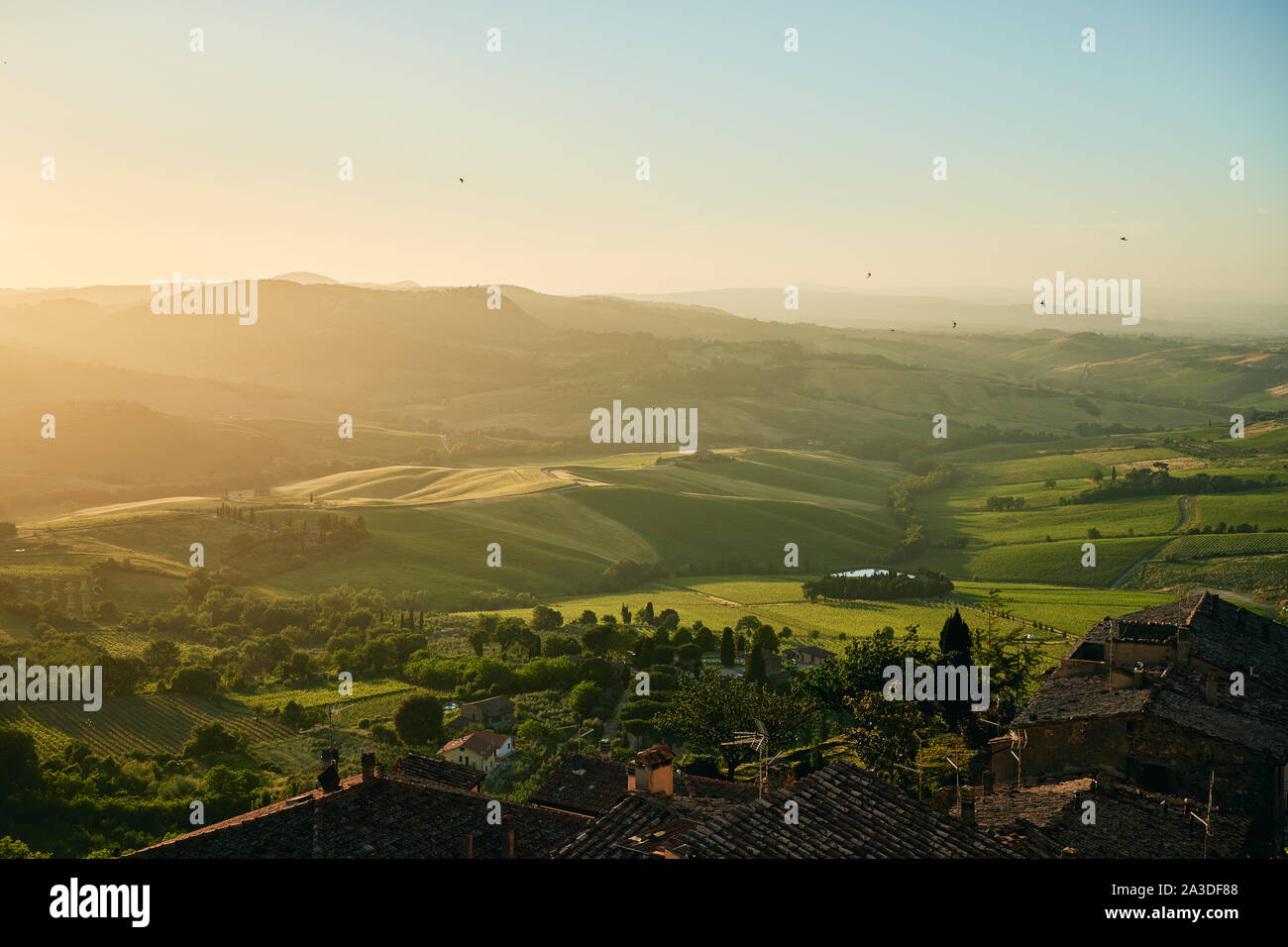 Aerial view lush green pastures hi-res stock photography and images - Alamy