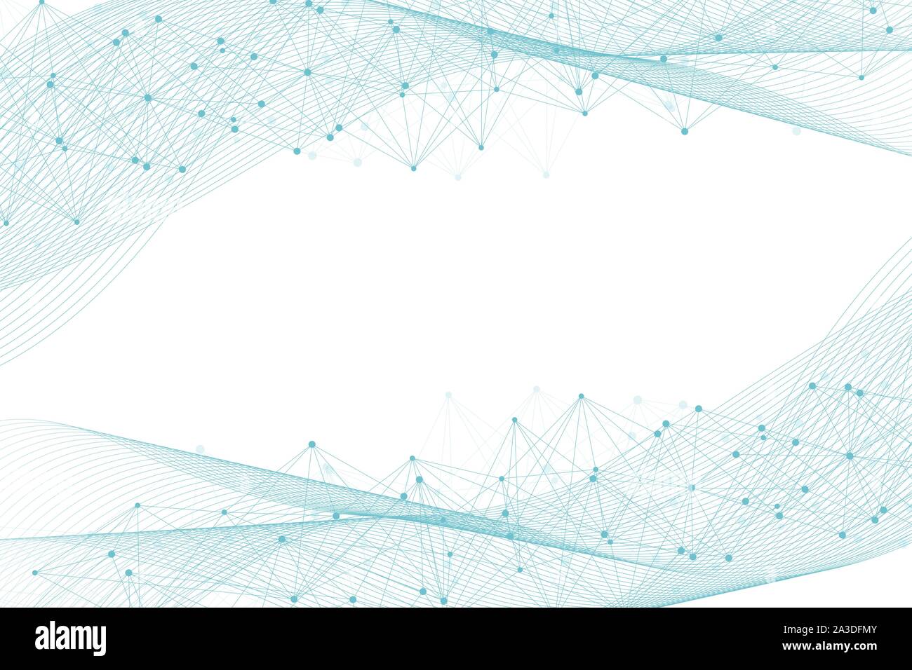 Geometric abstract background with connected line and dots. Structure ...