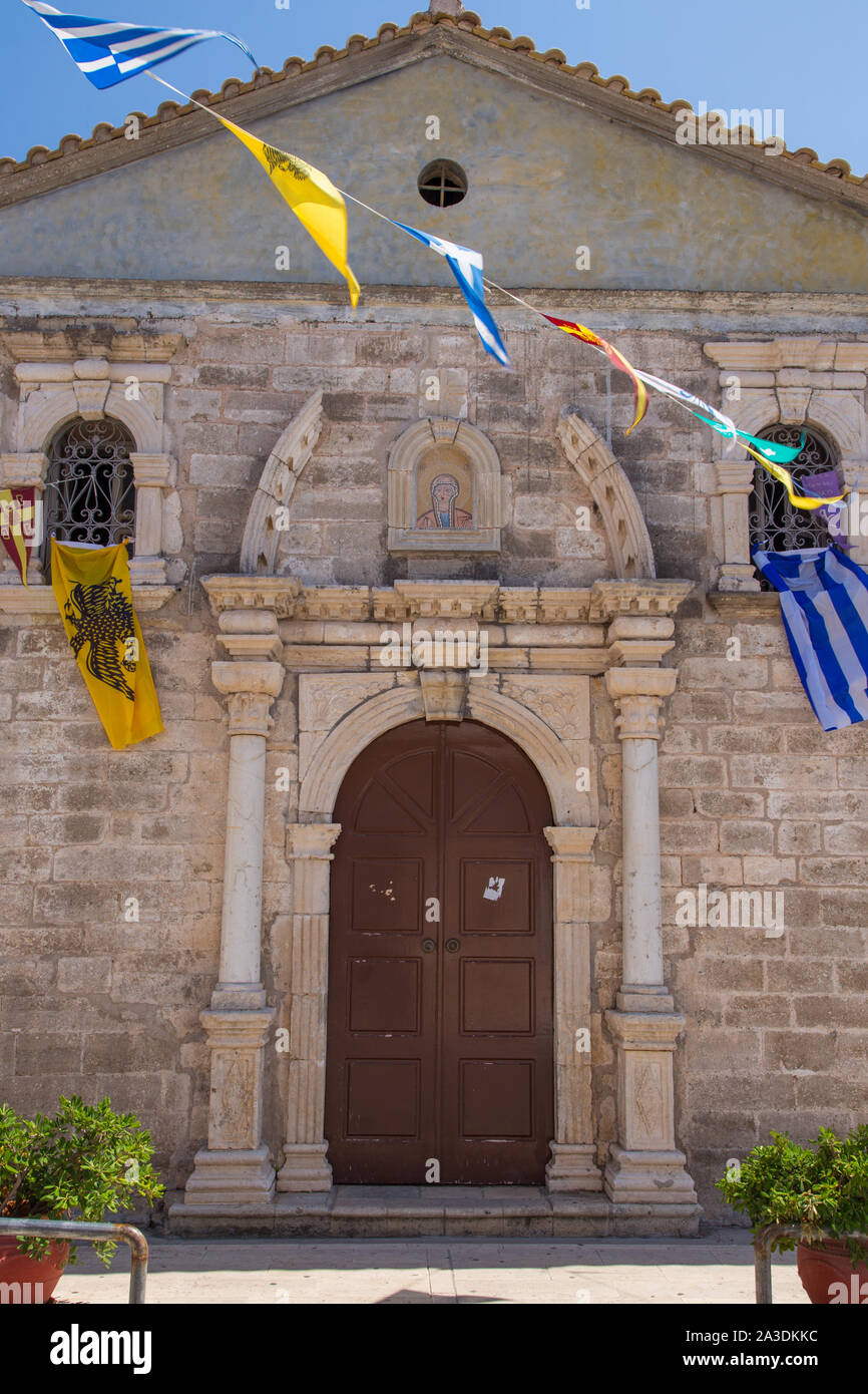 Church of Mother of God in Lefkada town, Lefkada / Lefkas Island, Greece Stock Photo