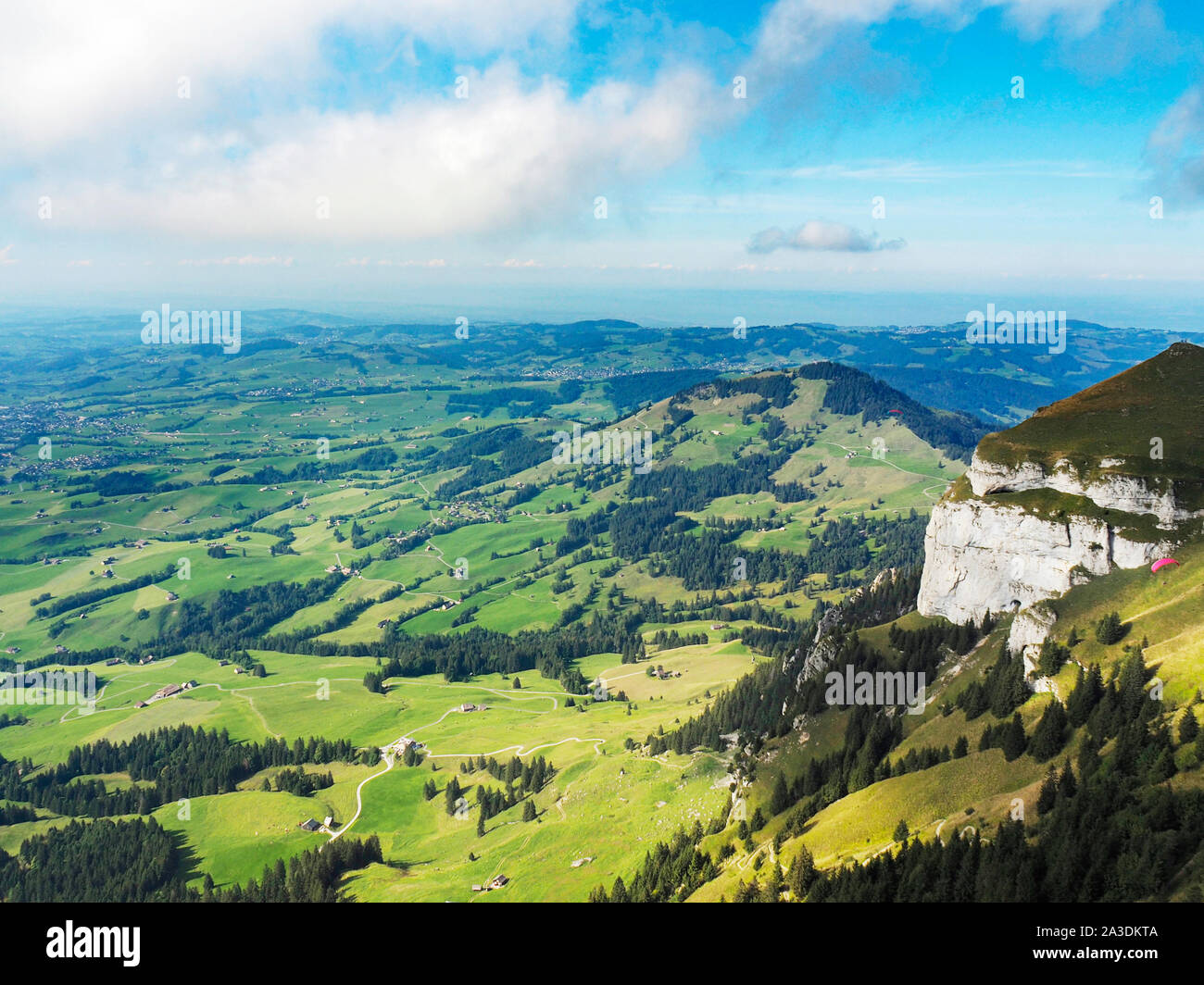 Kamor aus der Sicht vom hohen Kasten im Alpstein in Appenzell Innerhoden Stock Photo