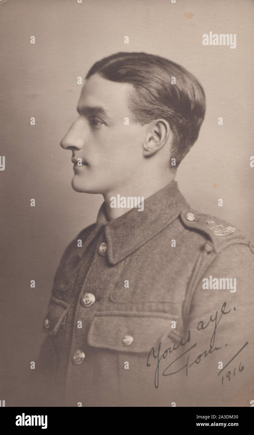 WW1 Vintage Early 20th Century Photographic Postcard Showing a British