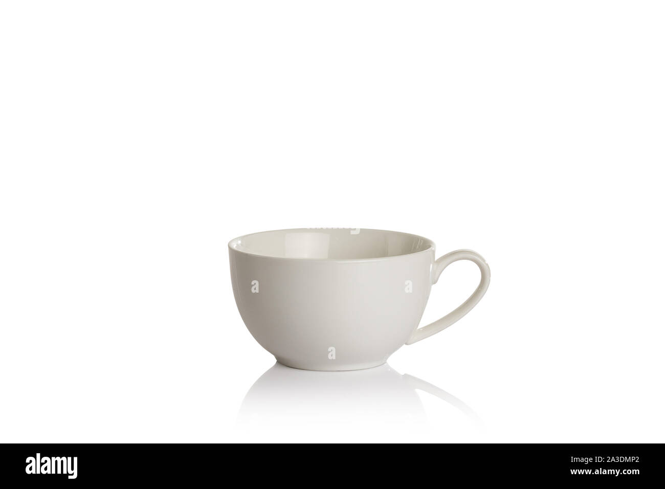 White coffee or tea cup isolated on white background Stock Photo