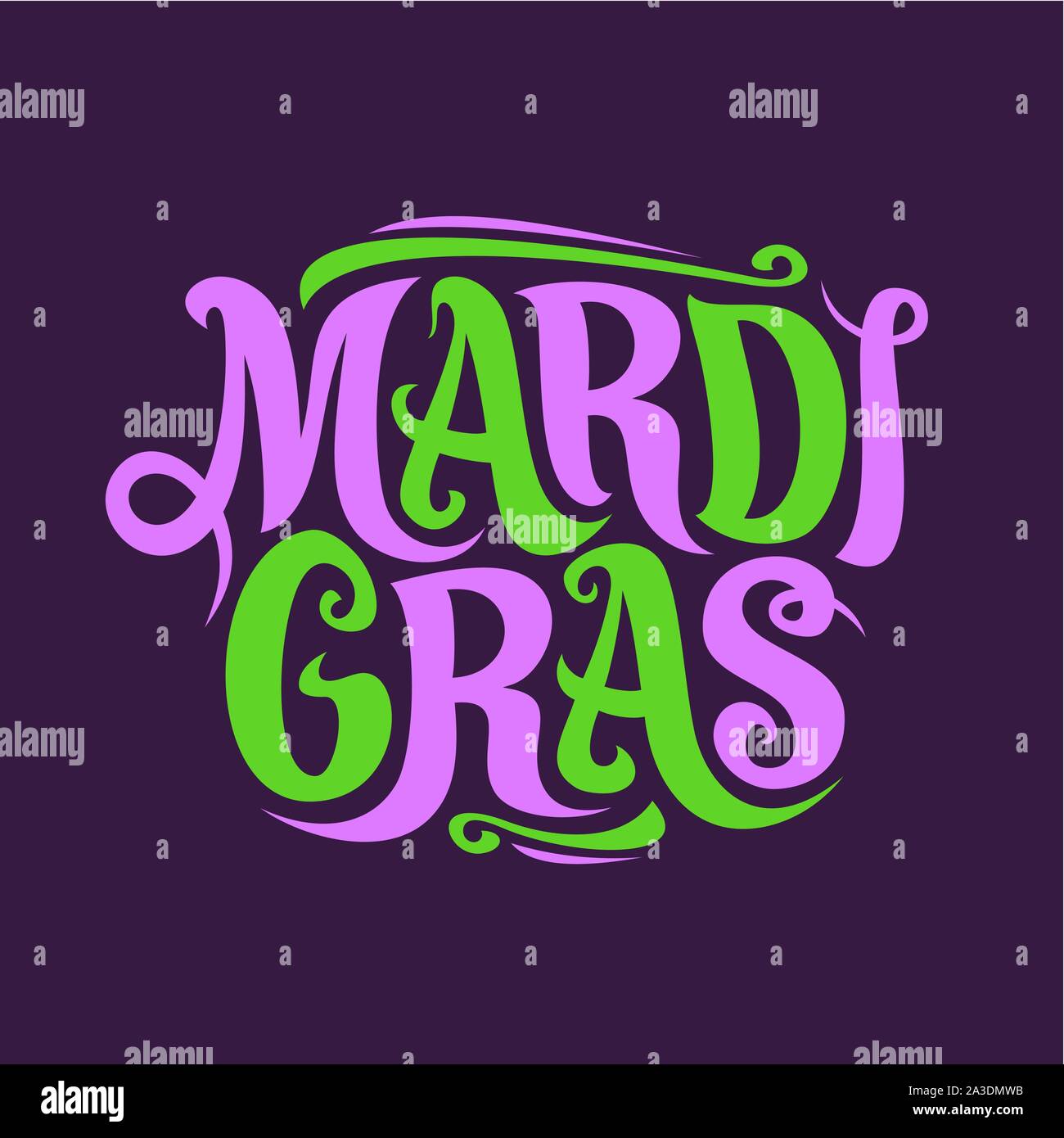 mardi gras applique letters