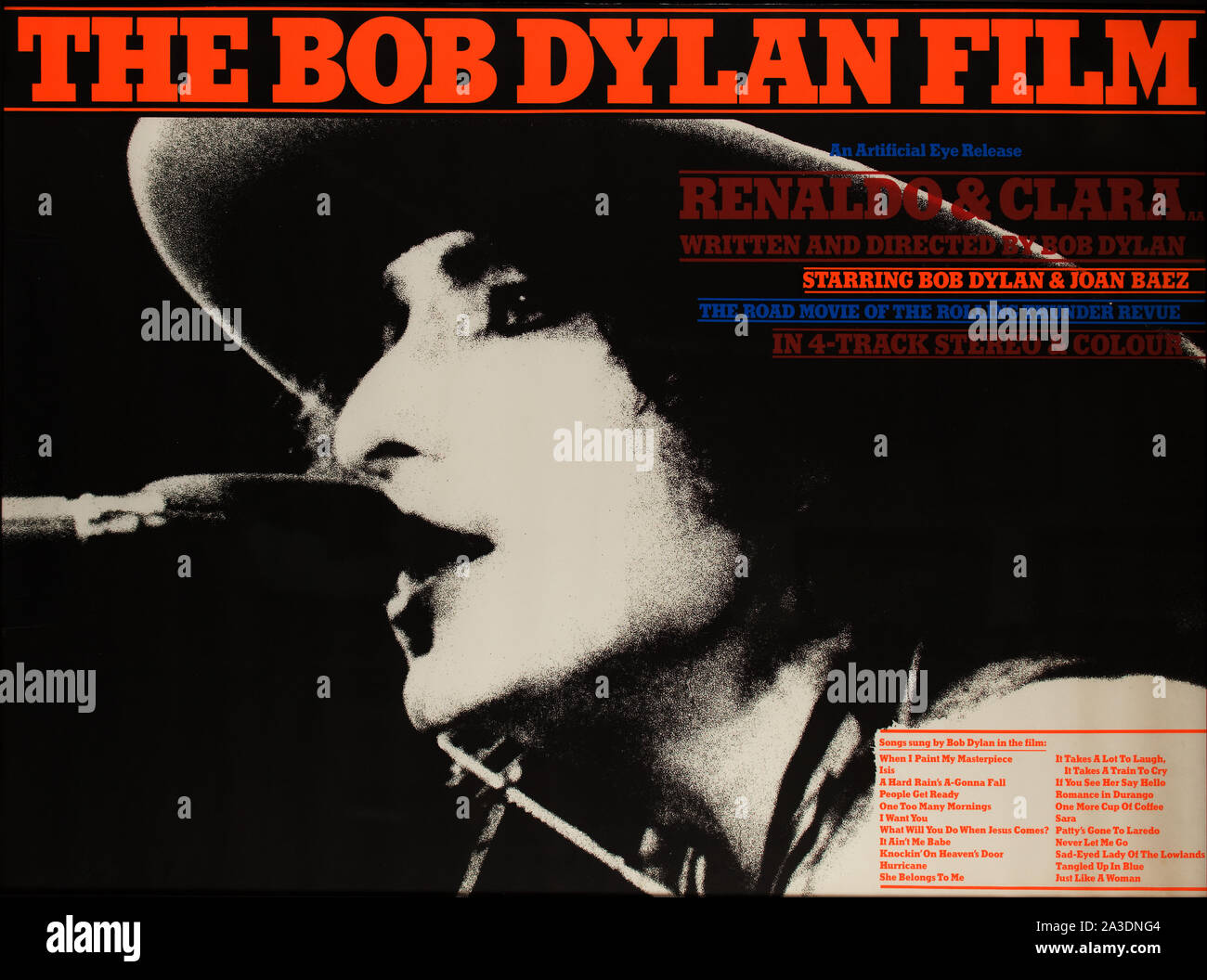 The bob dylan film poster stock photo alamy