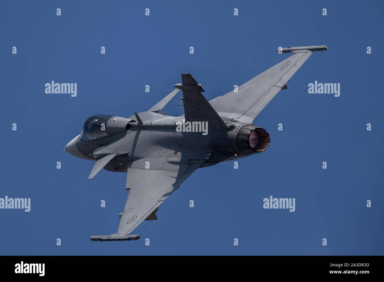 Saab JAS 39 Gripen displatyed at airshows in 2019 Stock Photo