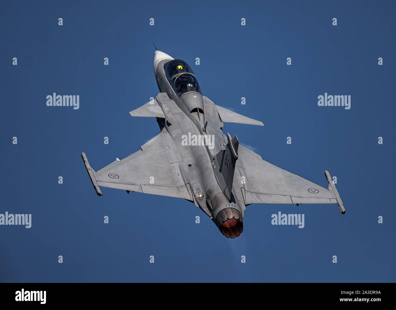 Saab JAS 39 Gripen displatyed at airshows in 2019 Stock Photo