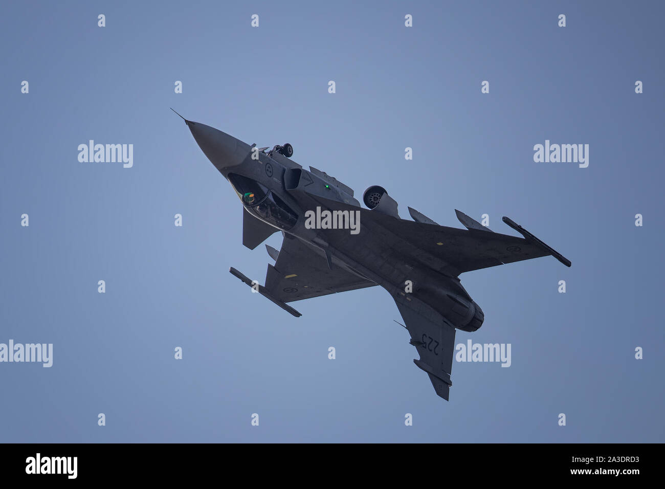 Saab JAS 39 Gripen displatyed at airshows in 2019 Stock Photo
