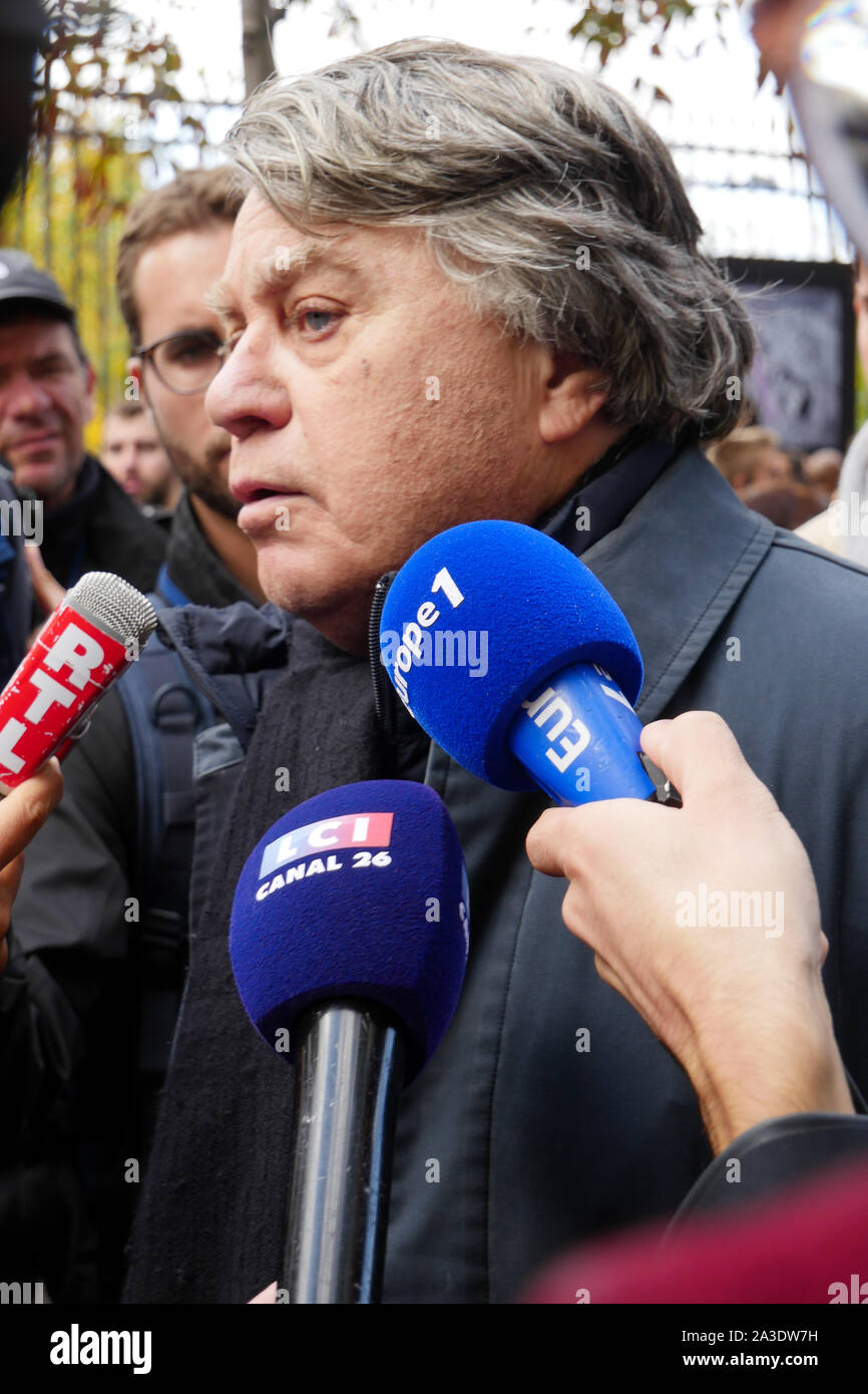 RN Lawyer Gilbert Collard attends Anti-Medically Assisted Procreation (PMA) demonstration in Paris, France Stock Photo