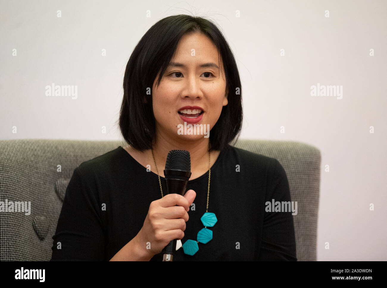 Manchester, UK. 7th Oct, 2019. Writer Celeste Ng appears at Manchester Literature Festival. Credit: Russell Hart/Alamy Live News Stock Photo