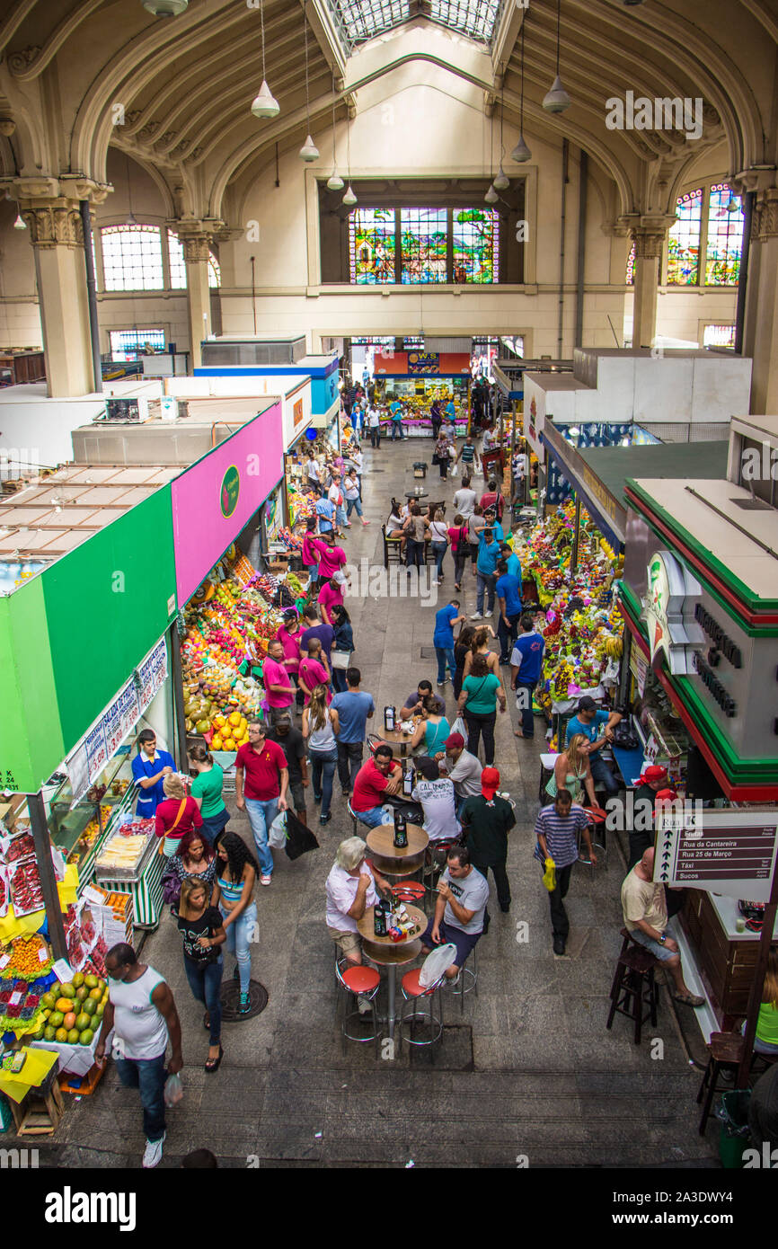 Mercado Municipal de São Paulo, Municipal Market, Capital, São Paulo, Brazil Stock Photo