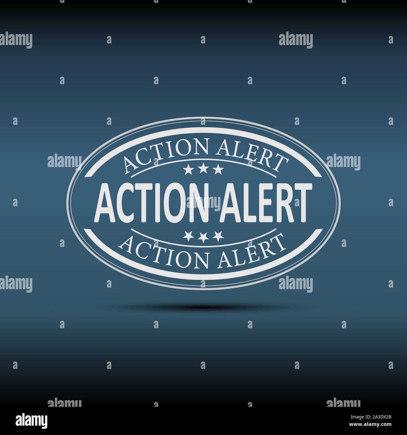 action alert. stamp. sticker. seal. round vintage ribbon action alert