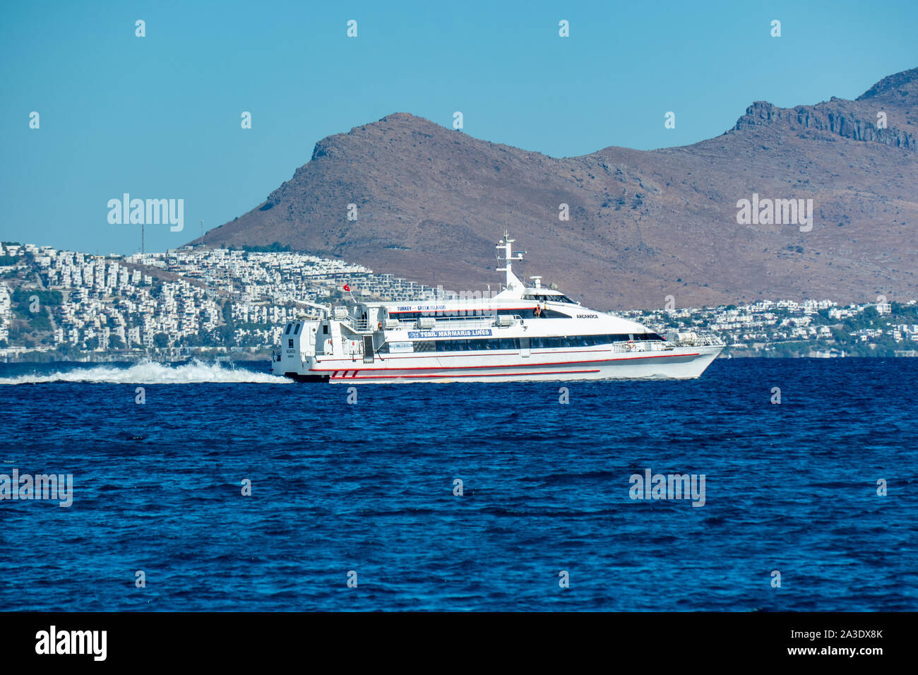 Turkey Greek ferry, kos to bodrum Stock Photo Alamy
