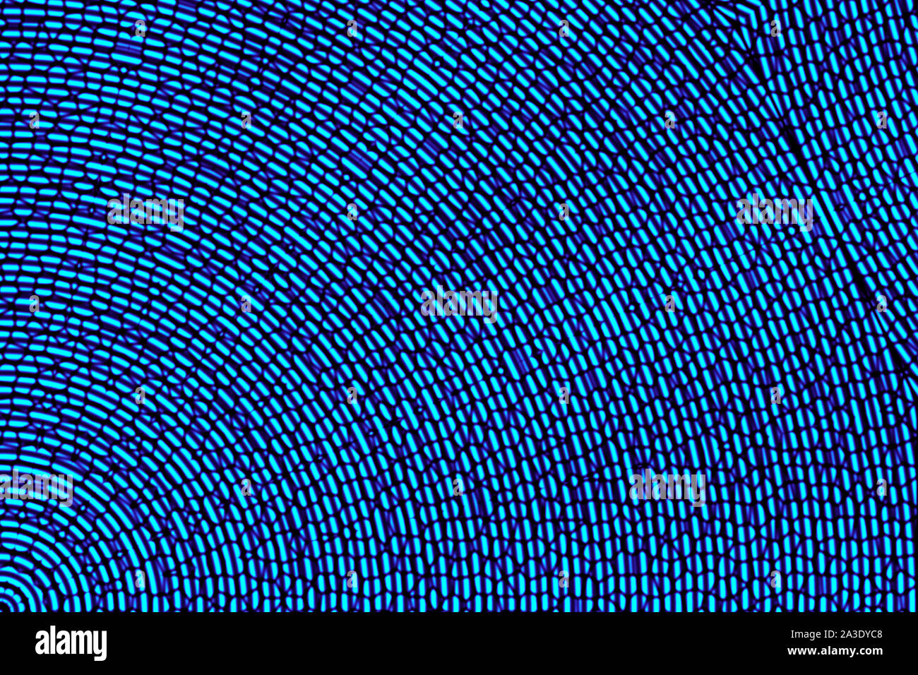 Abstract blue  background textured with circles and cells.  Glitch texture . Stock Photo