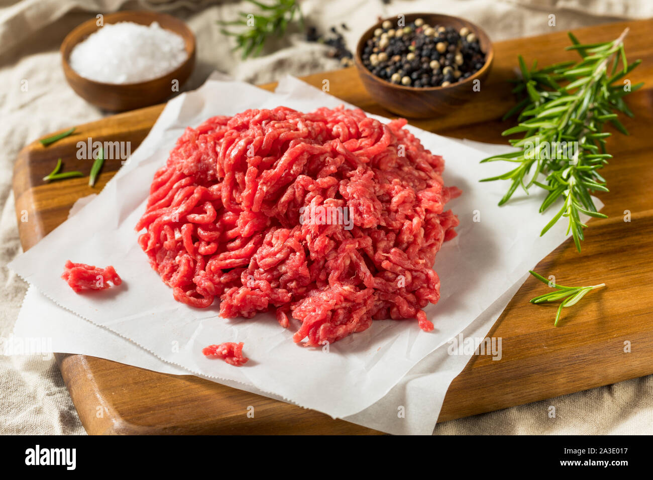 Raw Organic Red Ground Minced Beef Ready to Cook Stock Photo Alamy