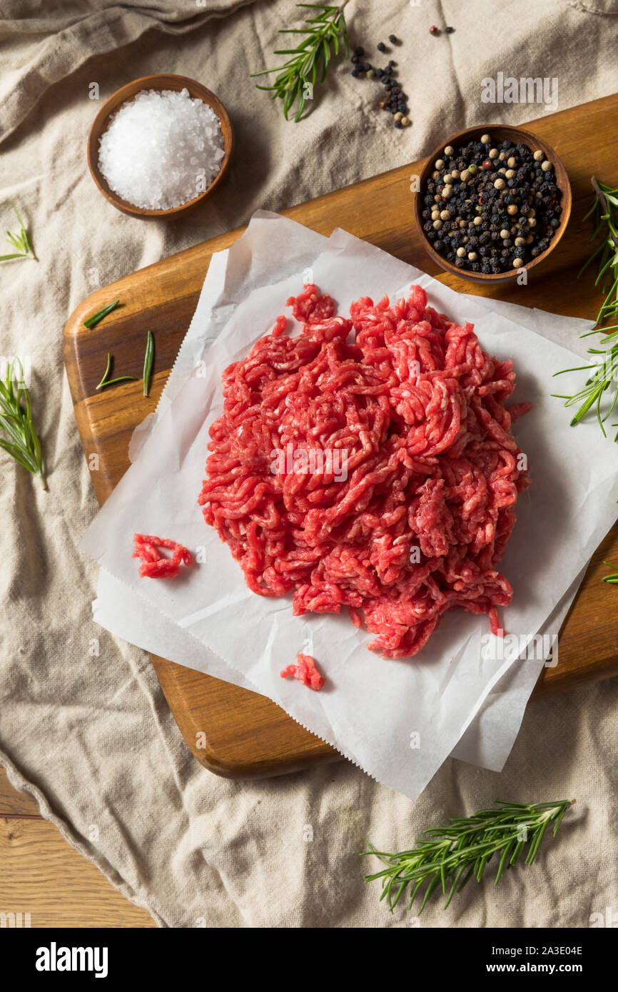 Raw Organic Red Ground Minced Beef Ready to Cook Stock Photo Alamy