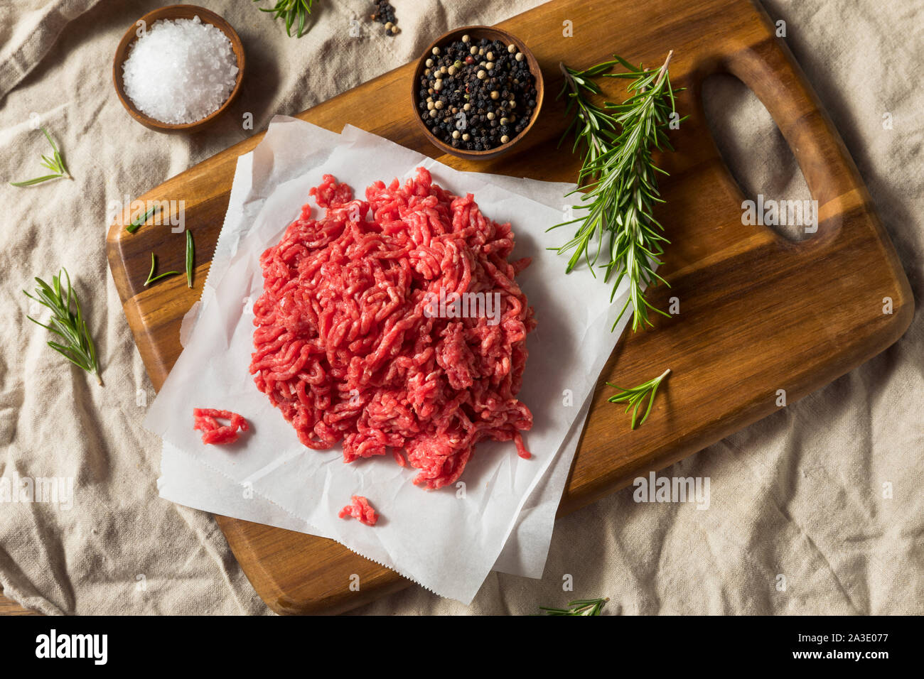Raw Organic Red Ground Minced Beef Ready to Cook Stock Photo Alamy