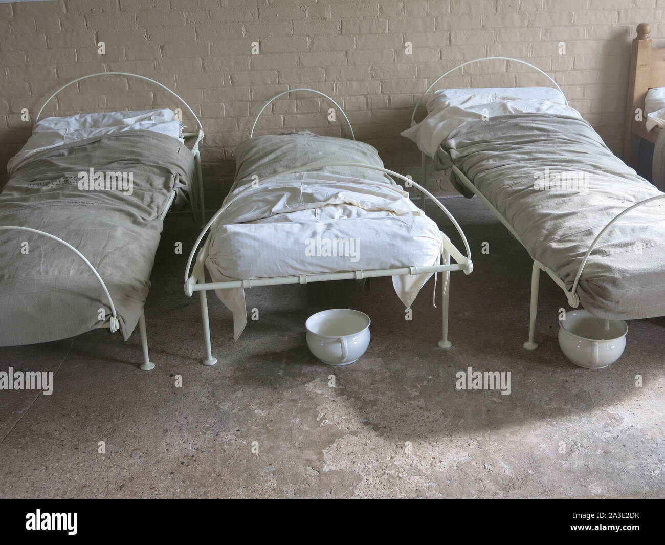 Interior reimagining of the sleeping cots for destitute men or women