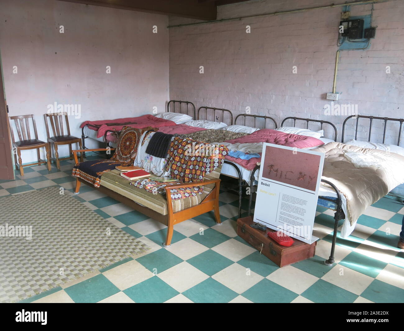 Interior reimagining of the sleeping cots for destitute men or women