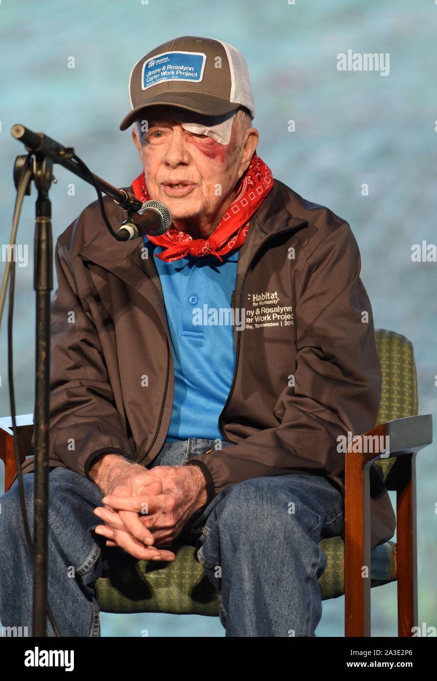 Nashville, TN, USA. 7th Oct, 2019. Jimmy Carter at a public appearance for Jimmy Carter Builds