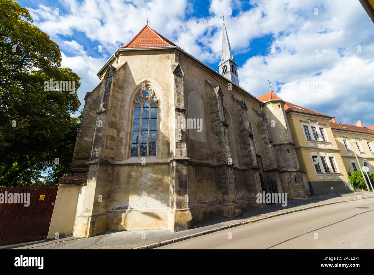 Keresztelo Szent Janos kapolna (St. John the Baptist chapel) built by Johannites in 13th century, Sopron, Hungary Stock Photo