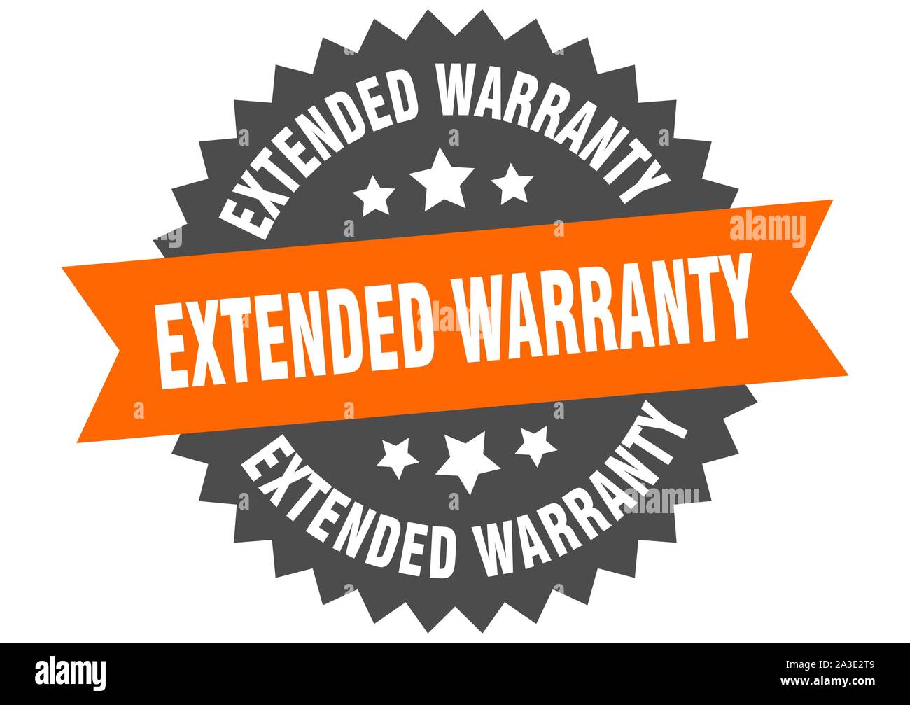 Extended Warranty Sign Extended Warranty Orange Black Circular Band