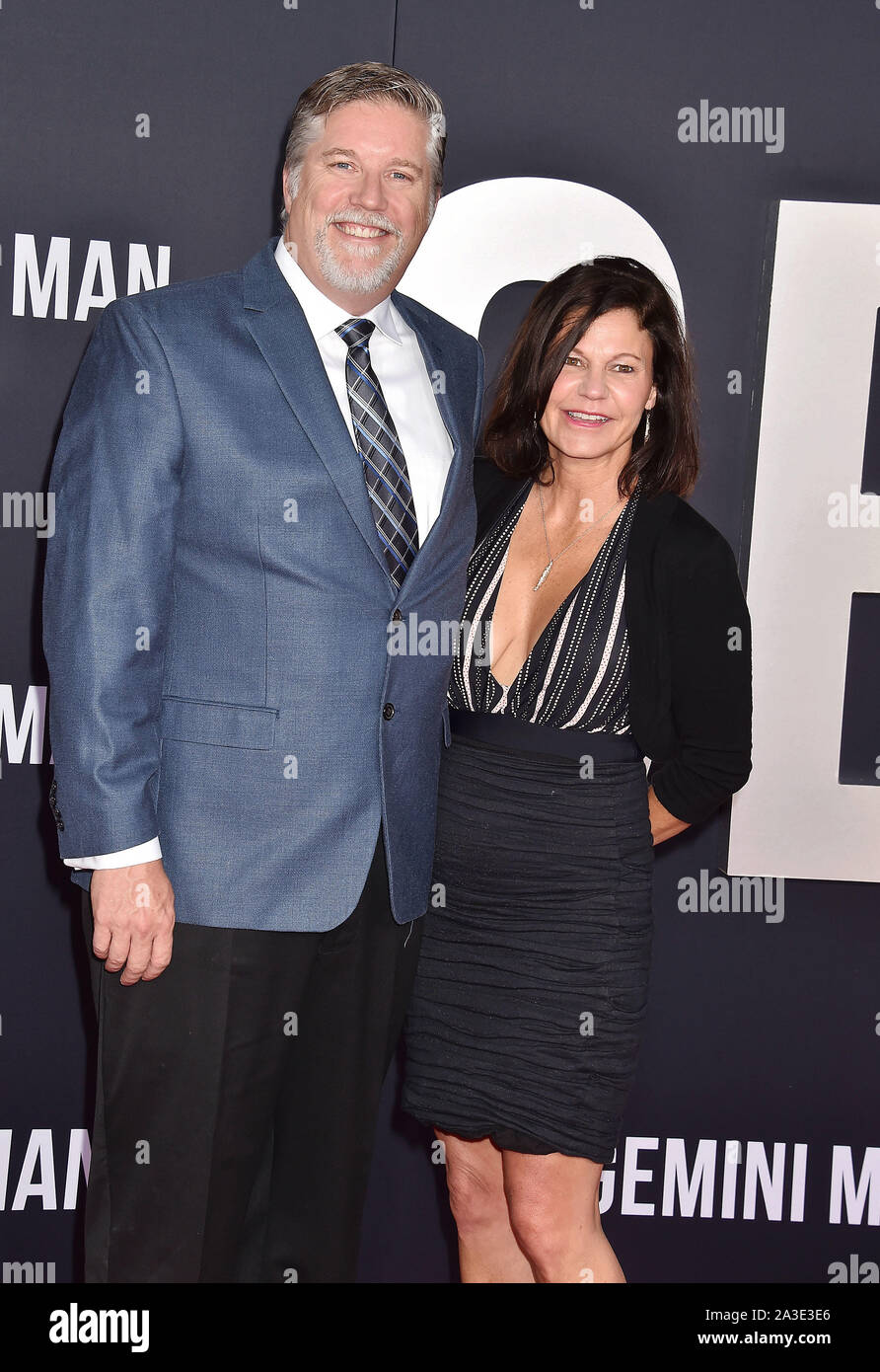 HOLLYWOOD, CA - OCTOBER 06:  Bill Westenhofer and Linda Westenhofer attend Paramount Pictures' Premiere Of 'Gemini Man' at TCL Chinese Theatre on October 06, 2019 in Hollywood, California. Stock Photo