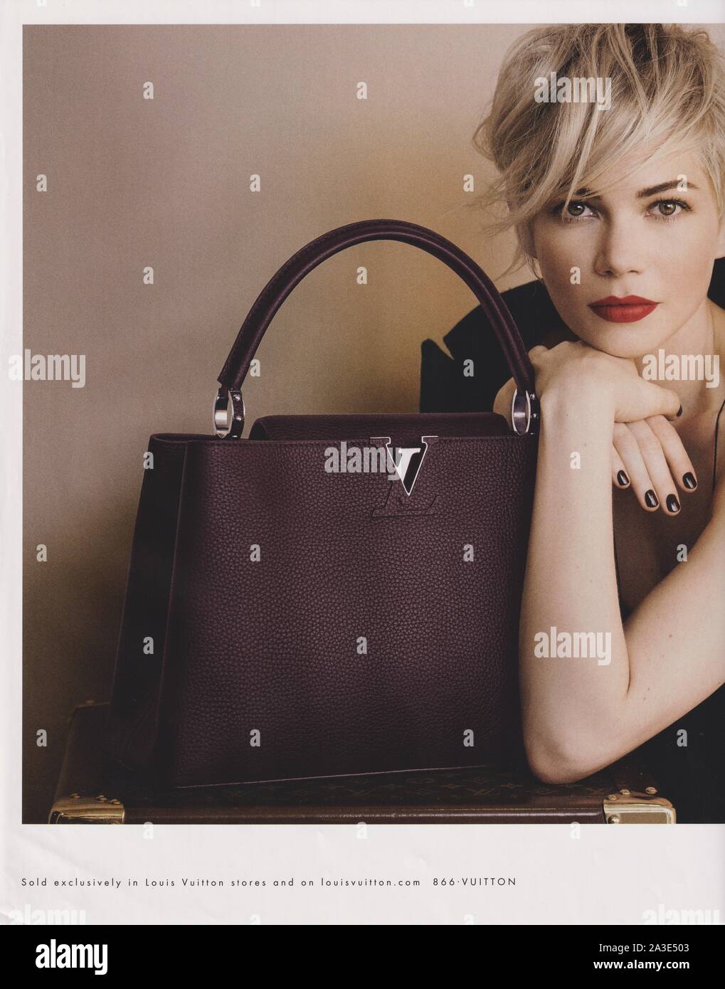 poster advertising Louis Vuitton handbag with Anais Pouliot in paper  magazine from 2011 year, advertisement, creative advert from 2010s Stock  Photo - Alamy