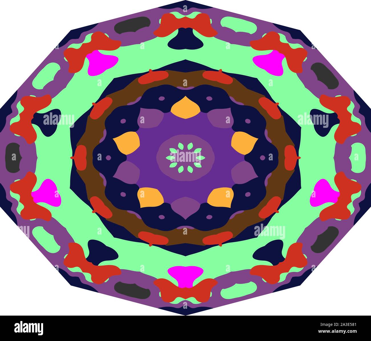Ornamental round floral pattern. Vector illustration eps10 Stock Vector