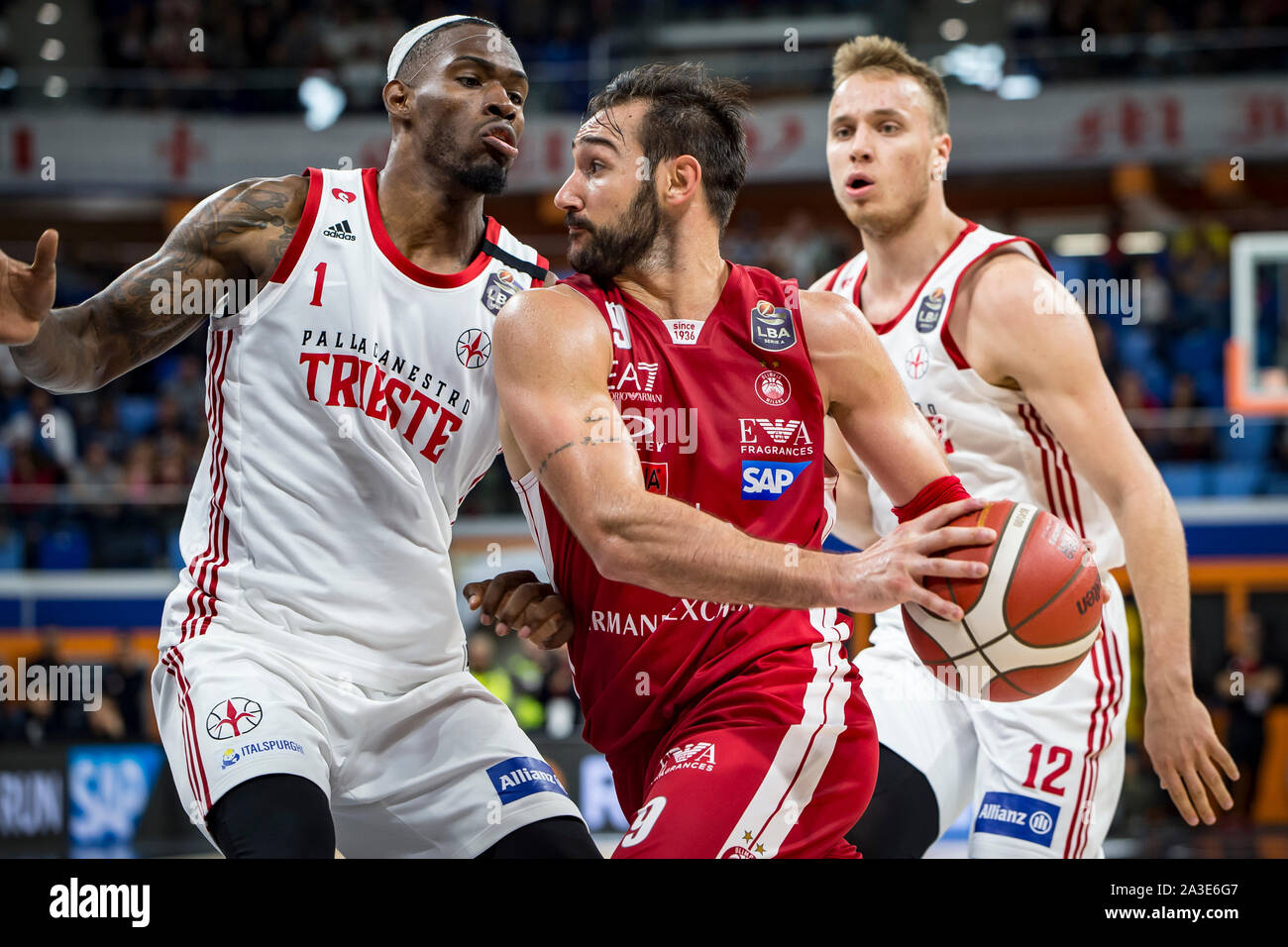 Riccardo Moraschini (AX Armani Exchange Olimpia Milano) during Legabasket  Serie A basketball match AX Armani Exchange Olimpia Milano vs Pallacanestro  Stock Photo - Alamy