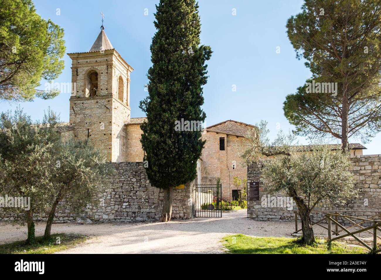 The Roman Abbey of Abbazia di Sassovivo, Foligno, Province of Perugia, Umbria, Italy Stock Photo