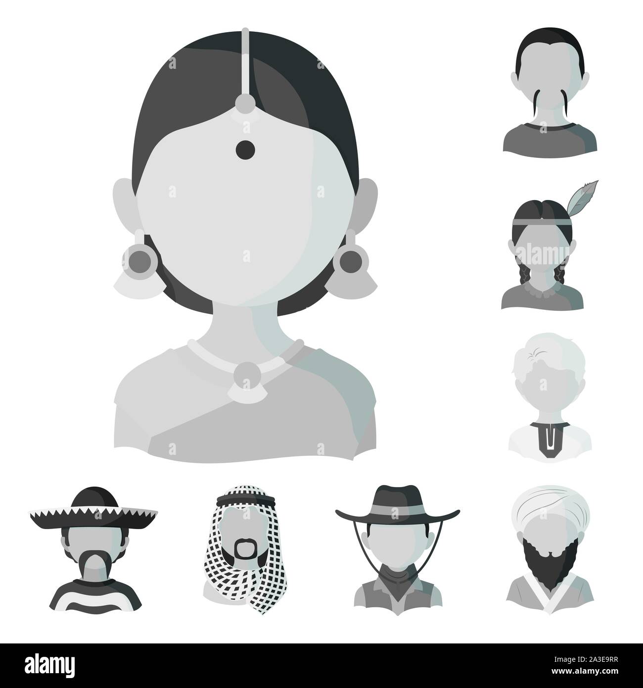 Vector design of person and culture sign. Collection of person and race  vector icon for stock. Stock Vector