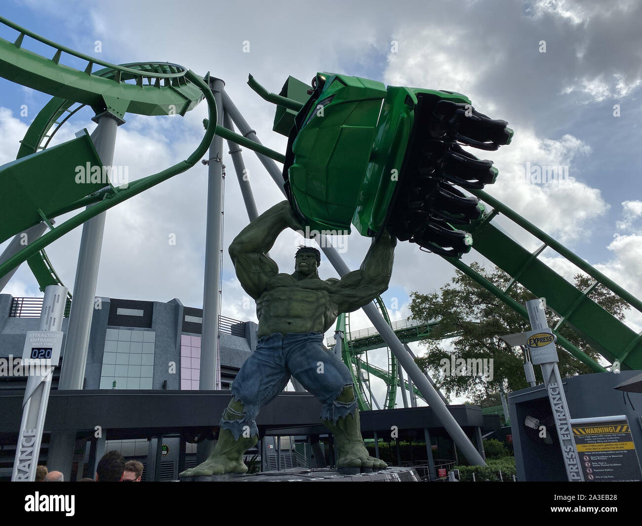 Orlando,FL/USA10/6/19 The entrance to the roller coaster ride the