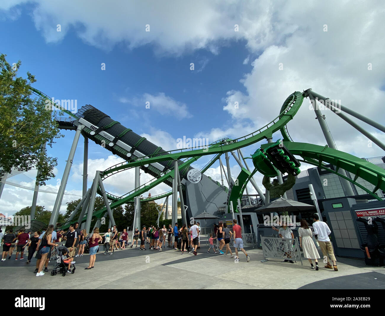 Orlando,FL/USA10/6/19 The entrance to the roller coaster ride the